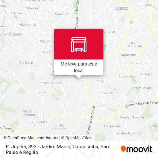 R. Júpiter, 393 - Jardim Marilu, Carapicuíba mapa