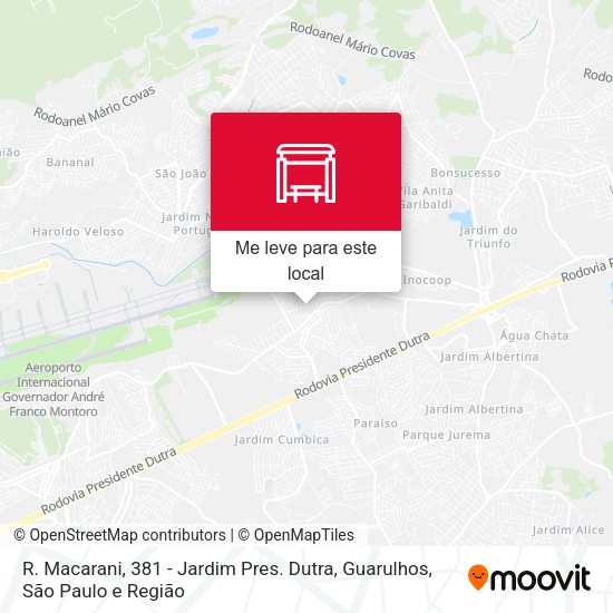 R. Macarani, 381 - Jardim Pres. Dutra, Guarulhos mapa