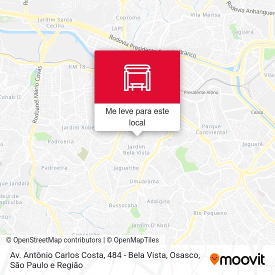 Av. Antônio Carlos Costa, 484 - Bela Vista, Osasco mapa
