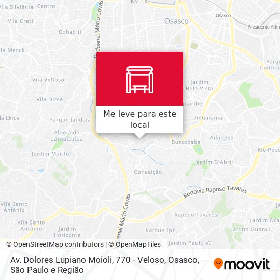 Av. Dolores Lupiano Moioli, 770 - Veloso, Osasco mapa