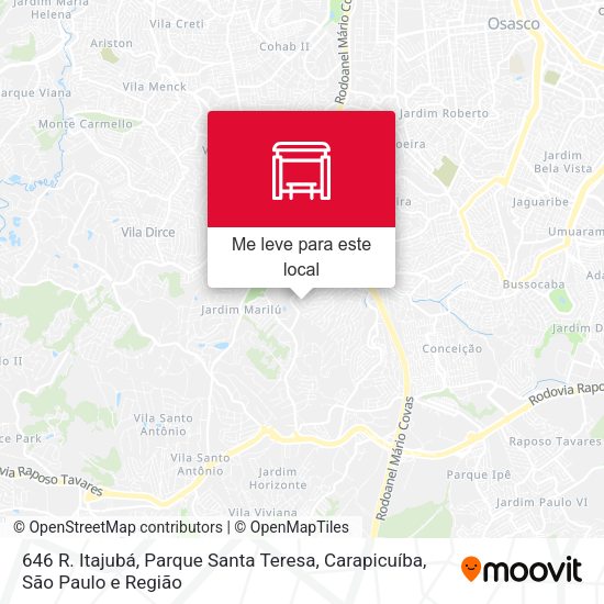646 R. Itajubá, Parque Santa Teresa, Carapicuíba mapa