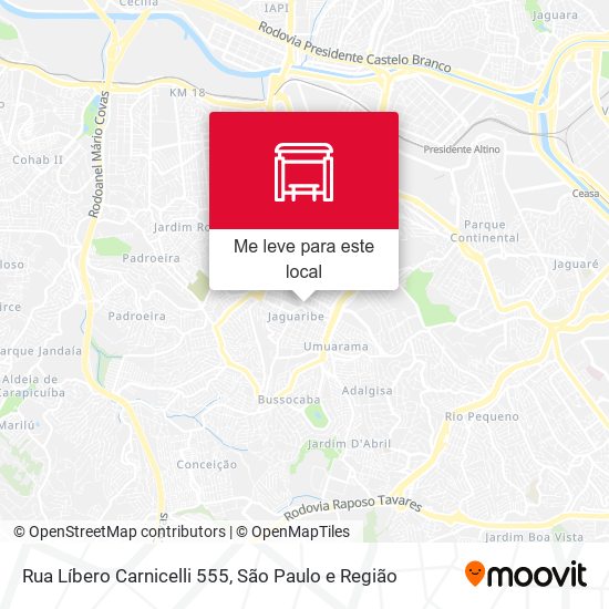 Rua Líbero Carnicelli 555 mapa