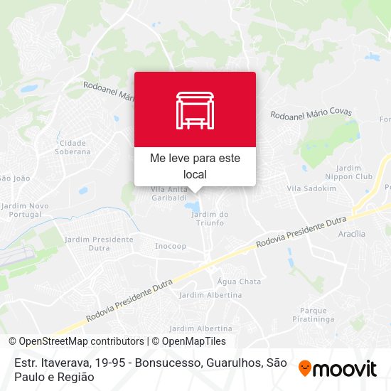 Estr. Itaverava, 19-95 - Bonsucesso, Guarulhos mapa