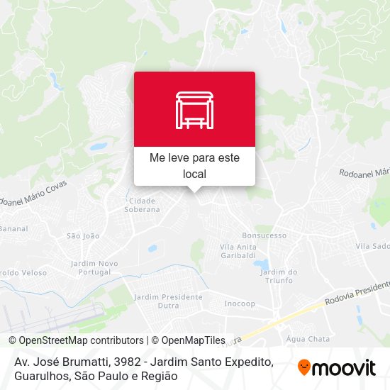 Av. José Brumatti, 3982 - Jardim Santo Expedito, Guarulhos mapa