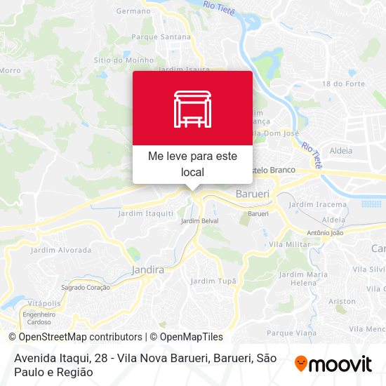 Avenida Itaqui, 28 - Vila Nova Barueri, Barueri mapa