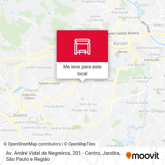 Av. André Vidal de Negreiros, 201 - Centro, Jandira mapa