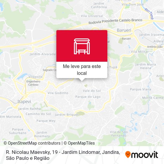 R. Nicolau Maevsky, 19 - Jardim Lindomar, Jandira mapa