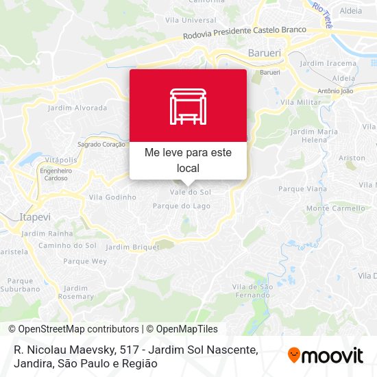 R. Nicolau Maevsky, 517 - Jardim Sol Nascente, Jandira mapa