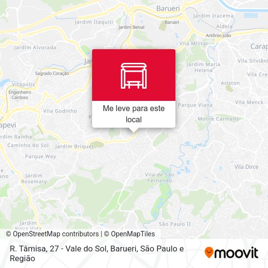 R. Tâmisa, 27 - Vale do Sol, Barueri mapa