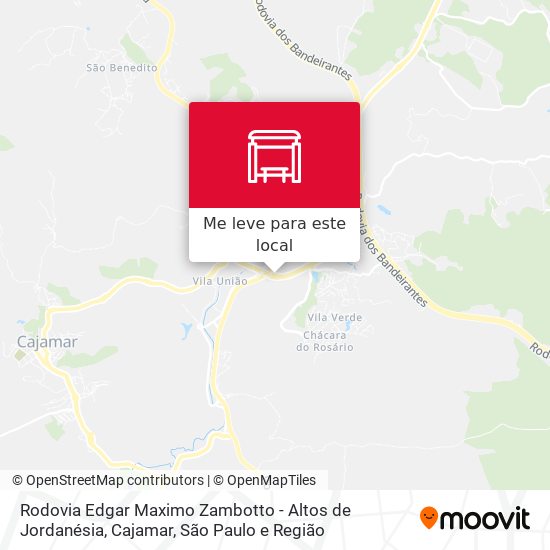 Rodovia Edgar Maximo Zambotto - Altos de Jordanésia, Cajamar mapa