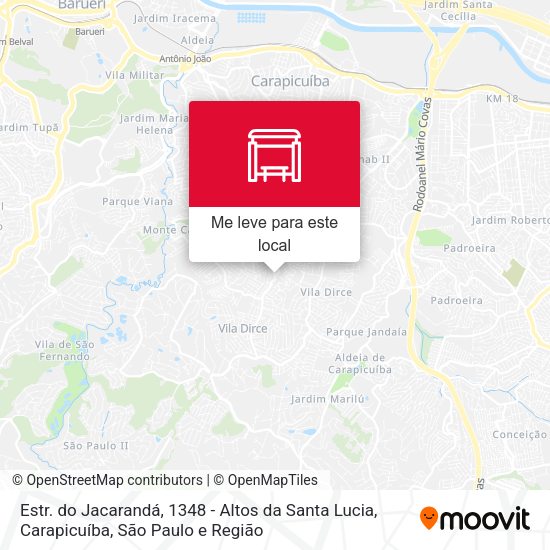 Estr. do Jacarandá, 1348 - Altos da Santa Lucia, Carapicuíba mapa