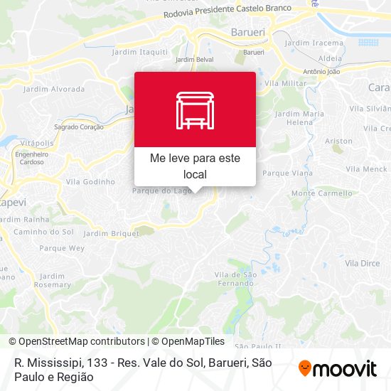 R. Mississipi, 133 - Res. Vale do Sol, Barueri mapa