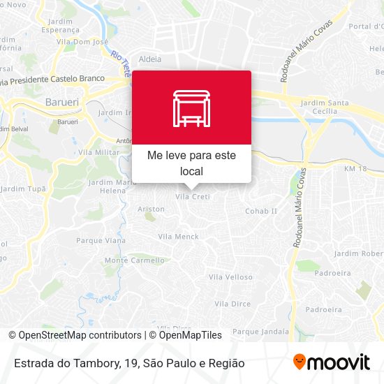 Estrada do Tambory, 19 mapa