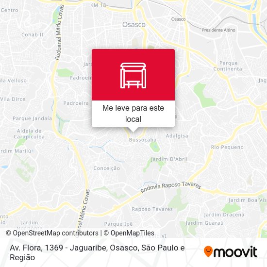 Av. Flora, 1369 - Jaguaribe, Osasco mapa