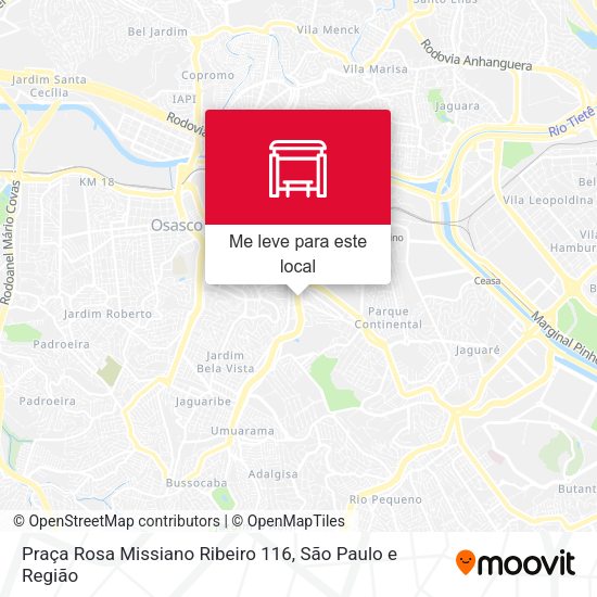Praça Rosa Missiano Ribeiro 116 mapa