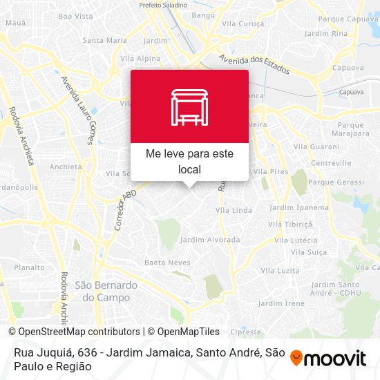 Rua Juquiá, 636 - Jardim Jamaica, Santo André mapa