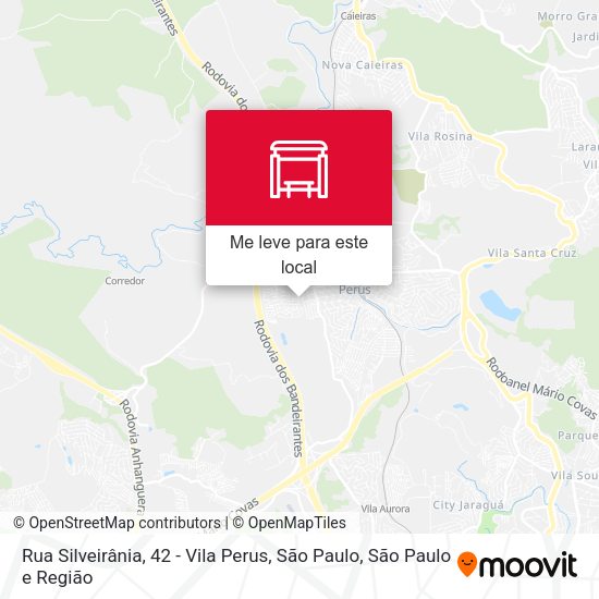 Rua Silveirânia, 42 - Vila Perus, São Paulo mapa