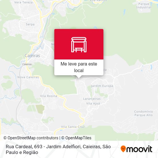 Rua Cardeal, 693 - Jardim Adelfiori, Caieiras mapa