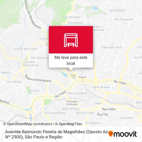 Avenida Raimundo Pereira de Magalhães (Oposto Ao Nº 2500) mapa