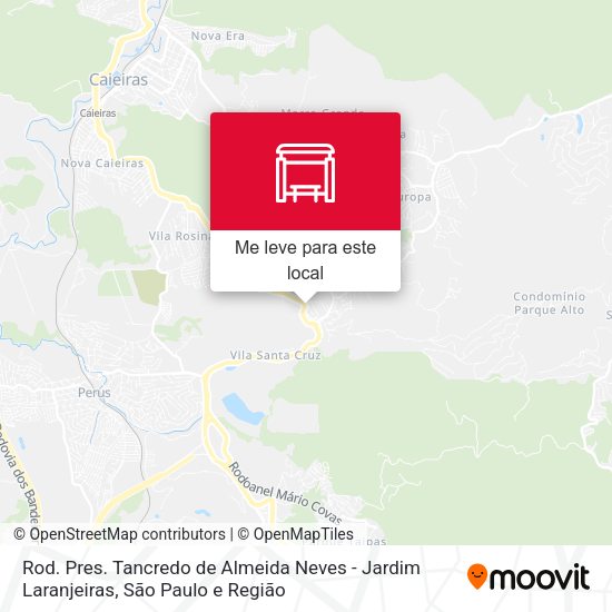 Rod. Pres. Tancredo de Almeida Neves - Jardim Laranjeiras mapa
