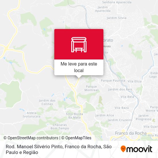 Rod. Manoel Silvério Pinto, Franco da Rocha mapa