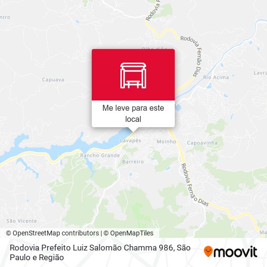 Rodovia Prefeito Luiz Salomão Chamma 986 mapa