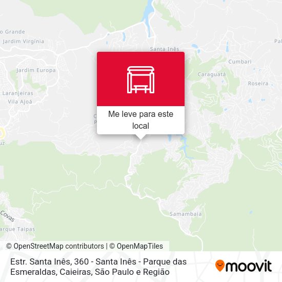 Estr. Santa Inês, 360 - Santa Inês - Parque das Esmeraldas, Caieiras mapa