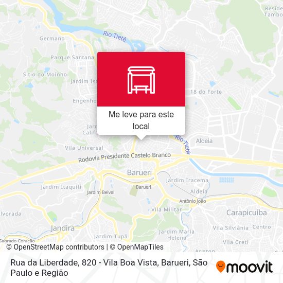 Rua da Liberdade, 820 - Vila Boa Vista, Barueri mapa