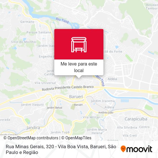 Rua Minas Gerais, 320 - Vila Boa Vista, Barueri mapa