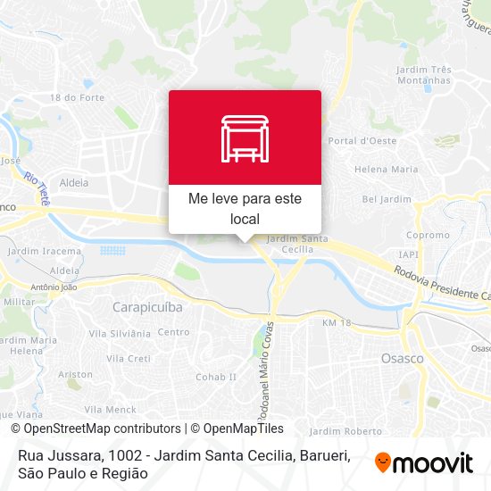 Rua Jussara, 1002 - Jardim Santa Cecilia, Barueri mapa