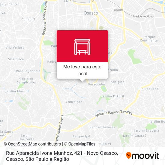 Rua Aparecida Ivone Munhoz, 421 - Novo Osasco, Osasco mapa