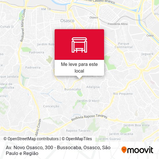 Av. Novo Osasco, 300 - Bussocaba, Osasco mapa
