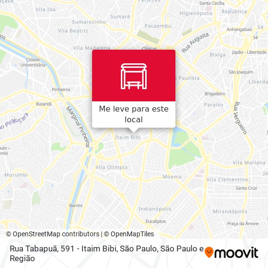 Rua Tabapuã, 591 - Itaim Bibi, São Paulo mapa