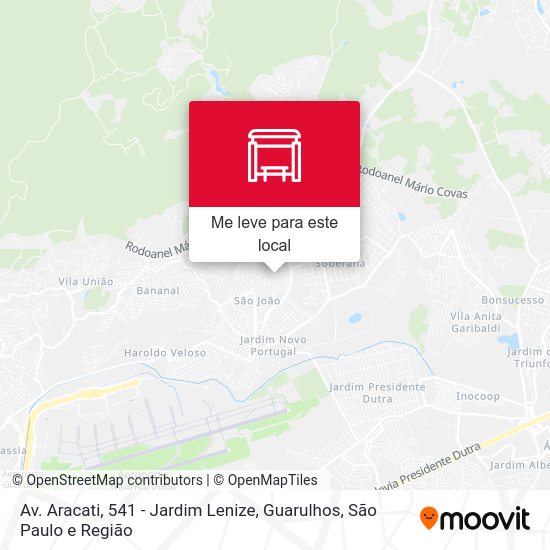 Av. Aracati, 541 - Jardim Lenize, Guarulhos mapa