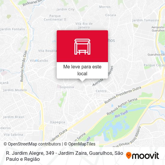 R. Jardim Alegre, 349 - Jardim Zaira, Guarulhos mapa