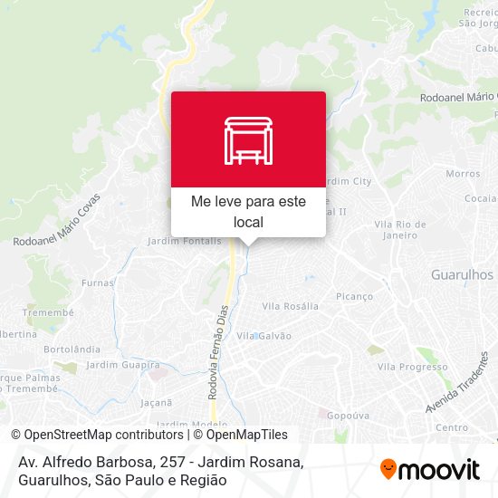 Av. Alfredo Barbosa, 257 - Jardim Rosana, Guarulhos mapa