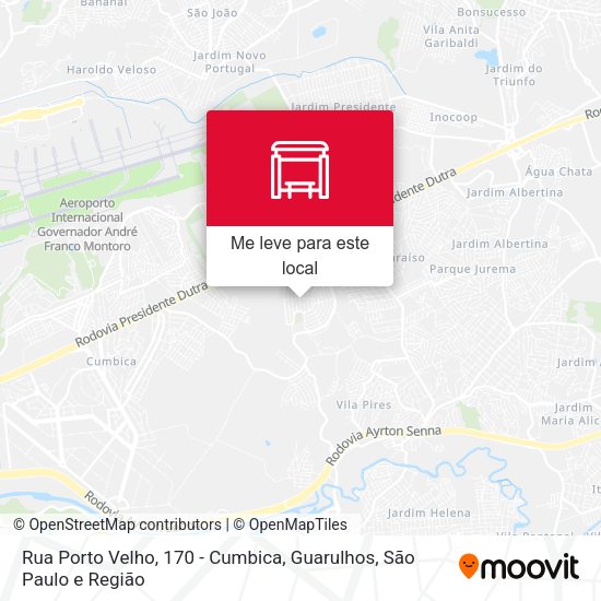 Rua Porto Velho, 170 - Cumbica, Guarulhos mapa