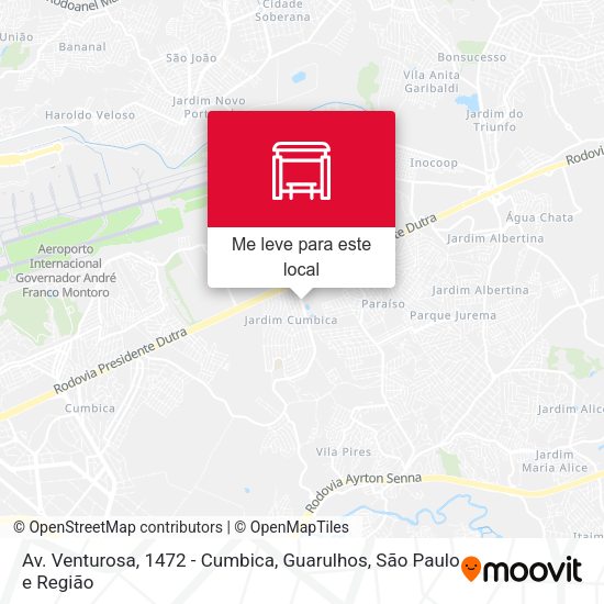 Av. Venturosa, 1472 - Cumbica, Guarulhos mapa