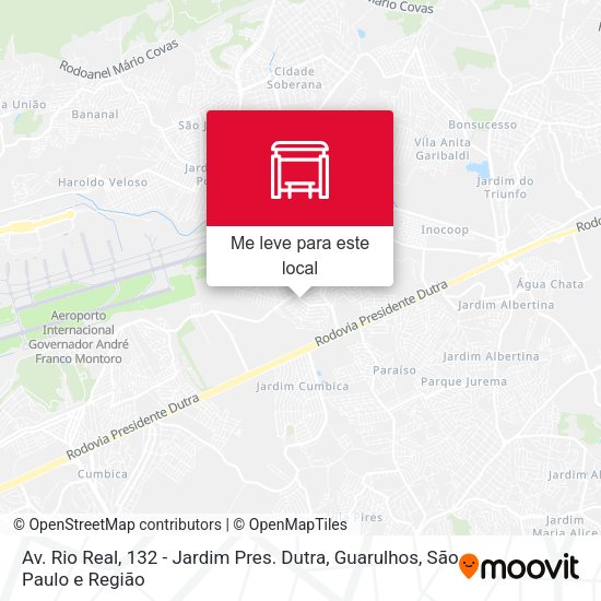 Av. Rio Real, 132 - Jardim Pres. Dutra, Guarulhos mapa