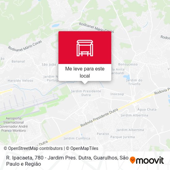 R. Ipacaeta, 780 - Jardim Pres. Dutra, Guarulhos mapa