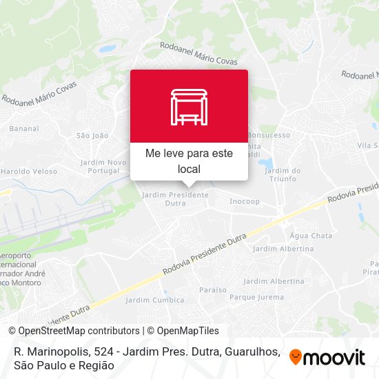 R. Marinopolis, 524 - Jardim Pres. Dutra, Guarulhos mapa
