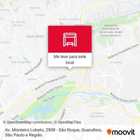 Av. Monteiro Lobato, 2908 - São Roque, Guarulhos mapa
