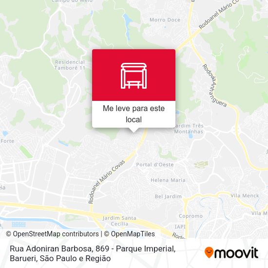 Rua Adoniran Barbosa, 869 - Parque Imperial, Barueri mapa