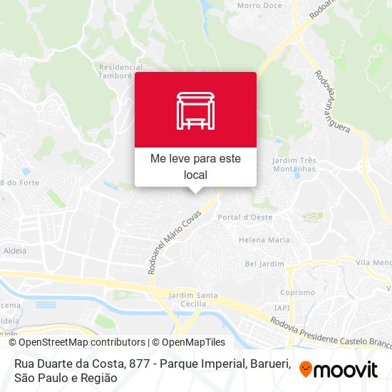 Rua Duarte da Costa, 877 - Parque Imperial, Barueri mapa