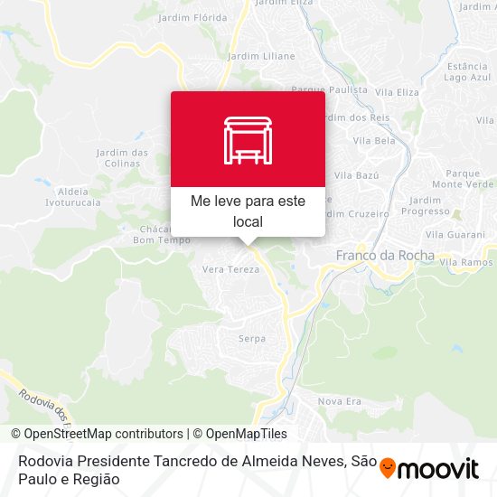 Rodovia Presidente Tancredo de Almeida Neves mapa