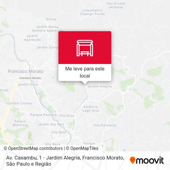 Av. Caxambu, 1 - Jardim Alegria, Francisco Morato mapa