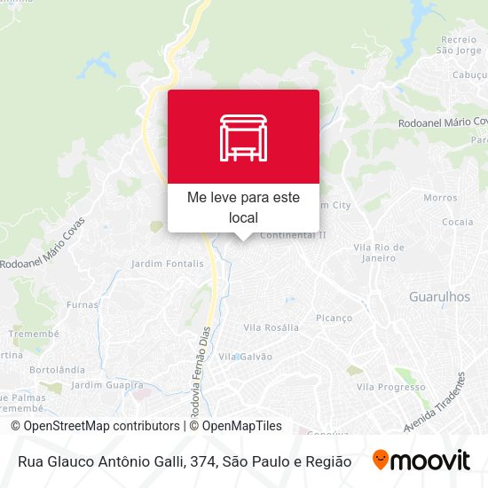 Rua Glauco Antônio Galli, 374 mapa