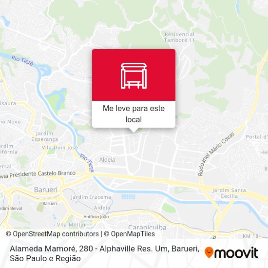 Alameda Mamoré, 280 - Alphaville Res. Um, Barueri mapa
