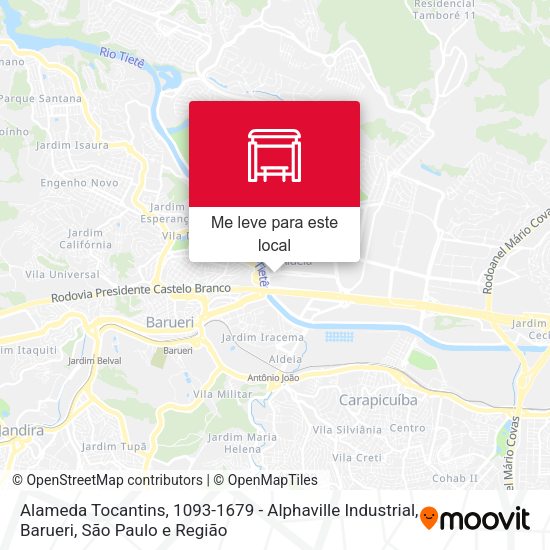 Alameda Tocantins, 1093-1679 - Alphaville Industrial, Barueri mapa
