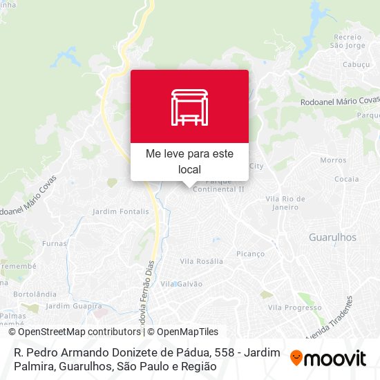 Rua Pedro Armando Donizete de Pádua, 558 mapa